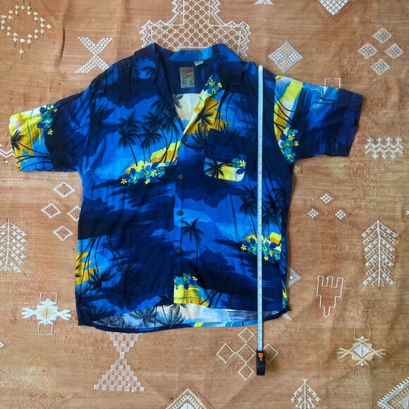 Vintage Pineapple Connection Hawaiian Shirt – Tropical Palm Print, Size XL - Picture 3 of 5